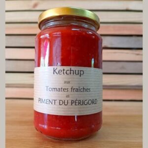Ketchup aux tomates fraiches et piments du Périgord 350g