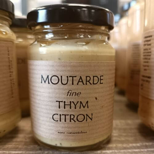 Moutarde fine thym citron 90g