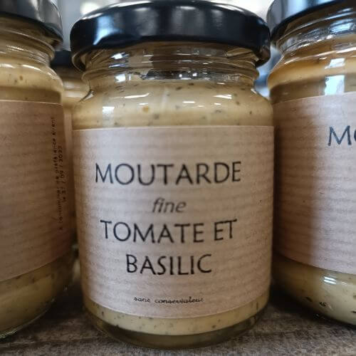 Moutarde fine tomate basilic 90g
